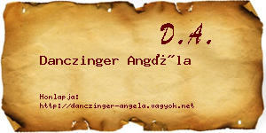 Danczinger Angéla névjegykártya